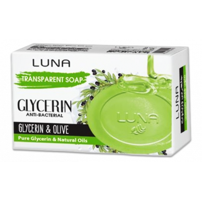 LUNA GLYCERIN TRANSPARENT SOAP WITH OLIVE & NATURAL OILS 100 GM